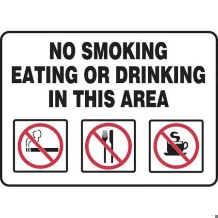 Accuform No Smoking Sign, MSMK409XV MSMK409XV